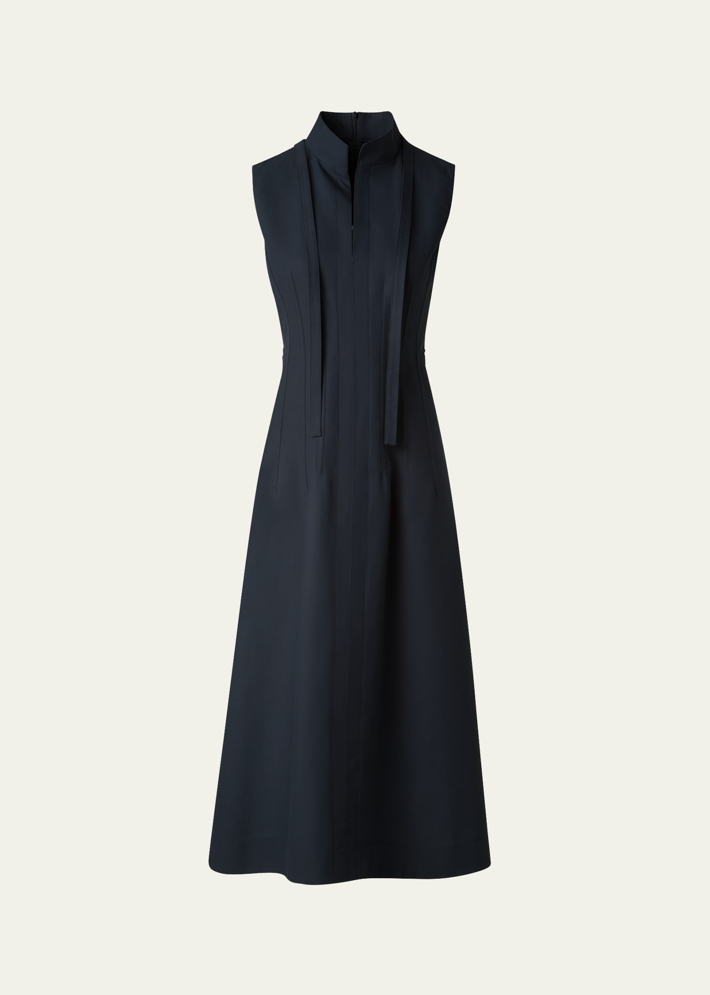 Fit-and-Flare Cotton Midi Dress - 1