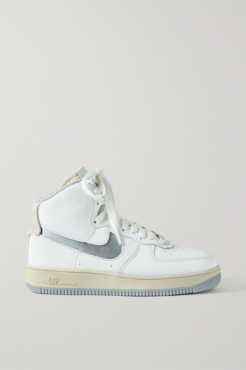 Air Force 1 suede-trimmed leather sneakers - 1