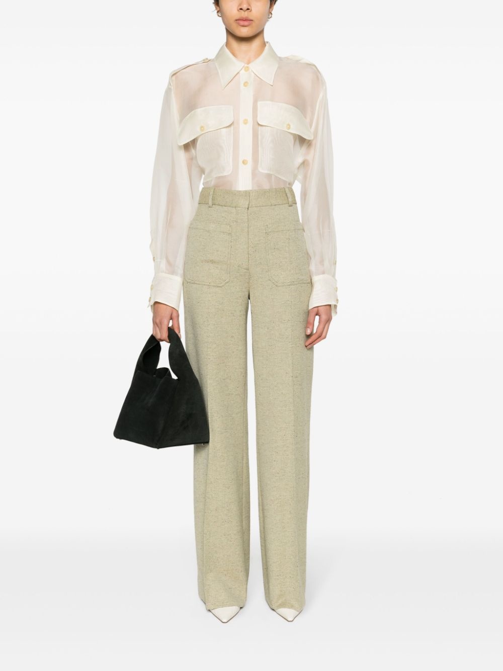Alina speckle-knit trousers - 2