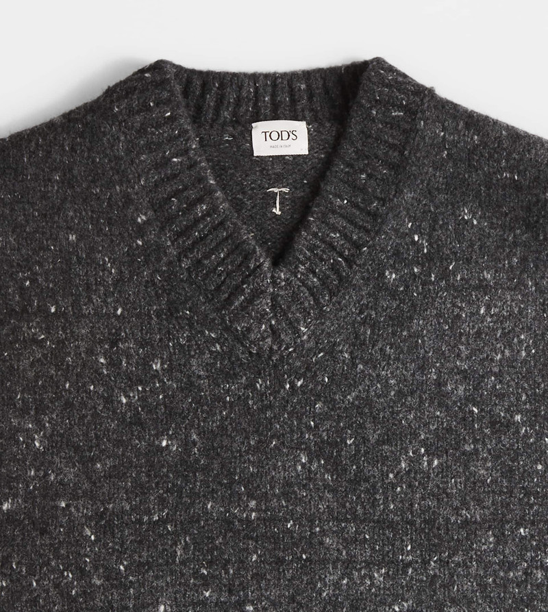 CASHMERE BLEND VEST - GREY 7