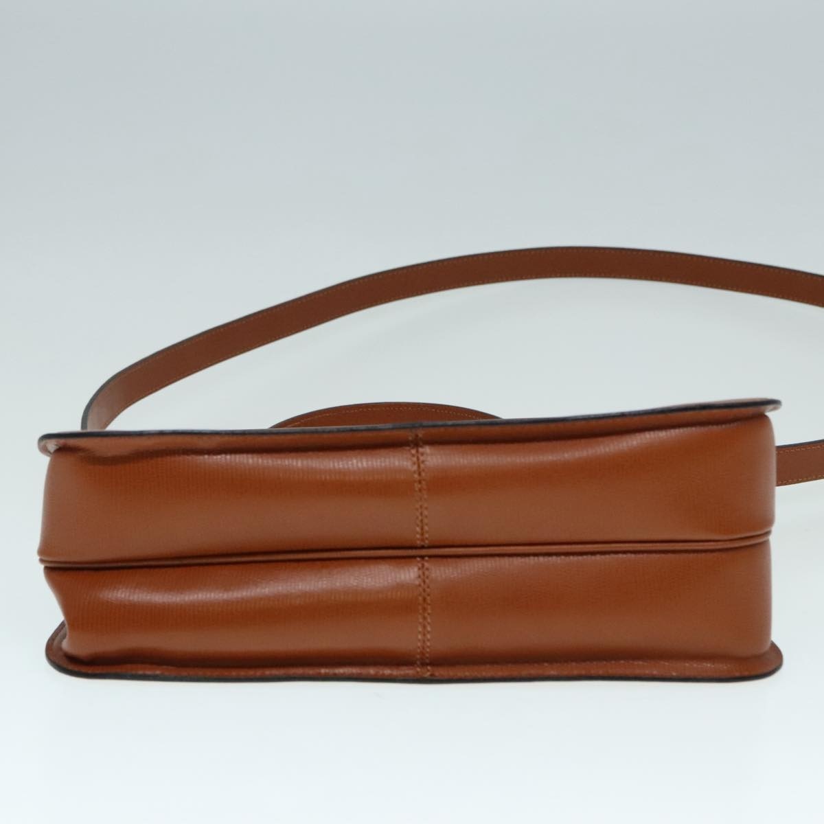 CELINE Hand Bag Leather Brown Gold - 5