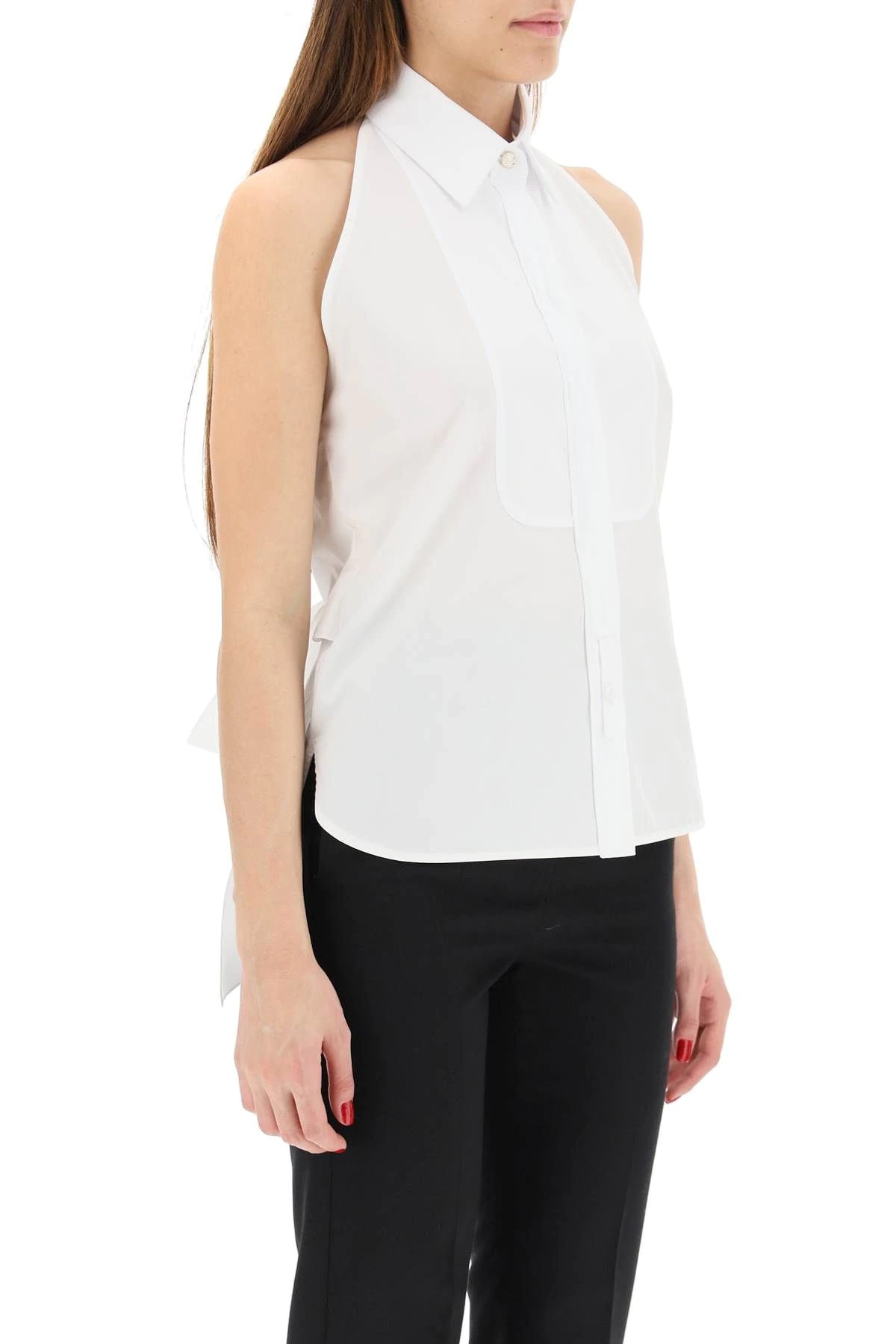 'RUPIA' SLEEVELESS SHIRT TOP WITH SASH - 3