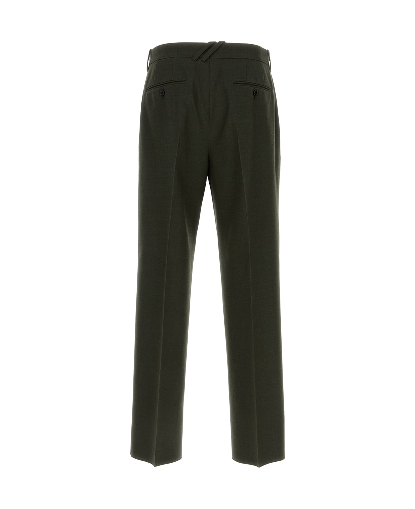 Bottle Green Wool Pant - 2