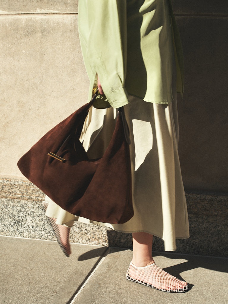 PILLOW HOBO SUEDE DARK BROWN - 2