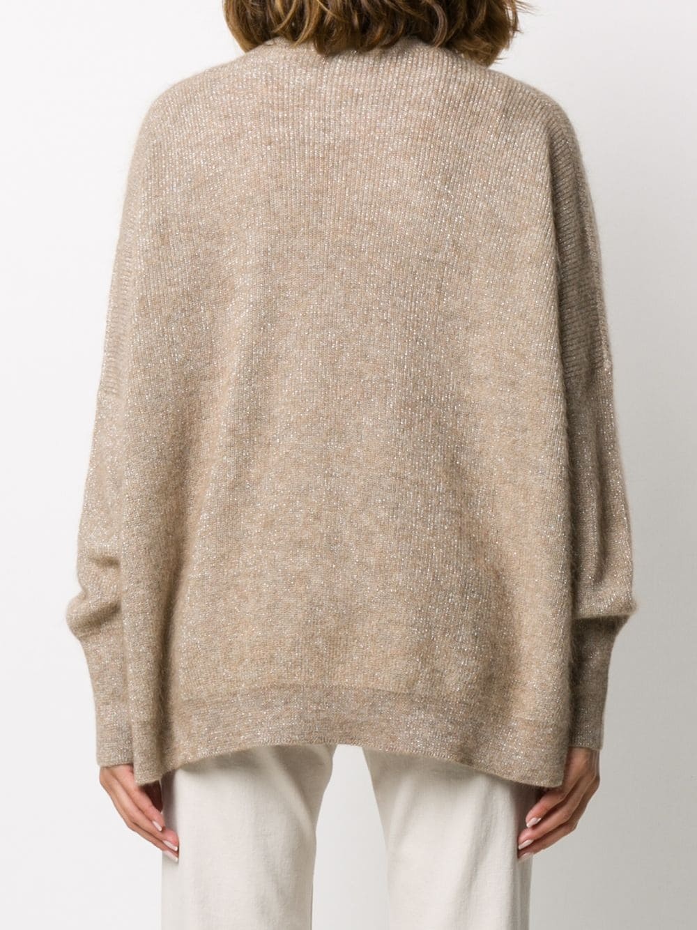 crew-neck side slits jumper - 4