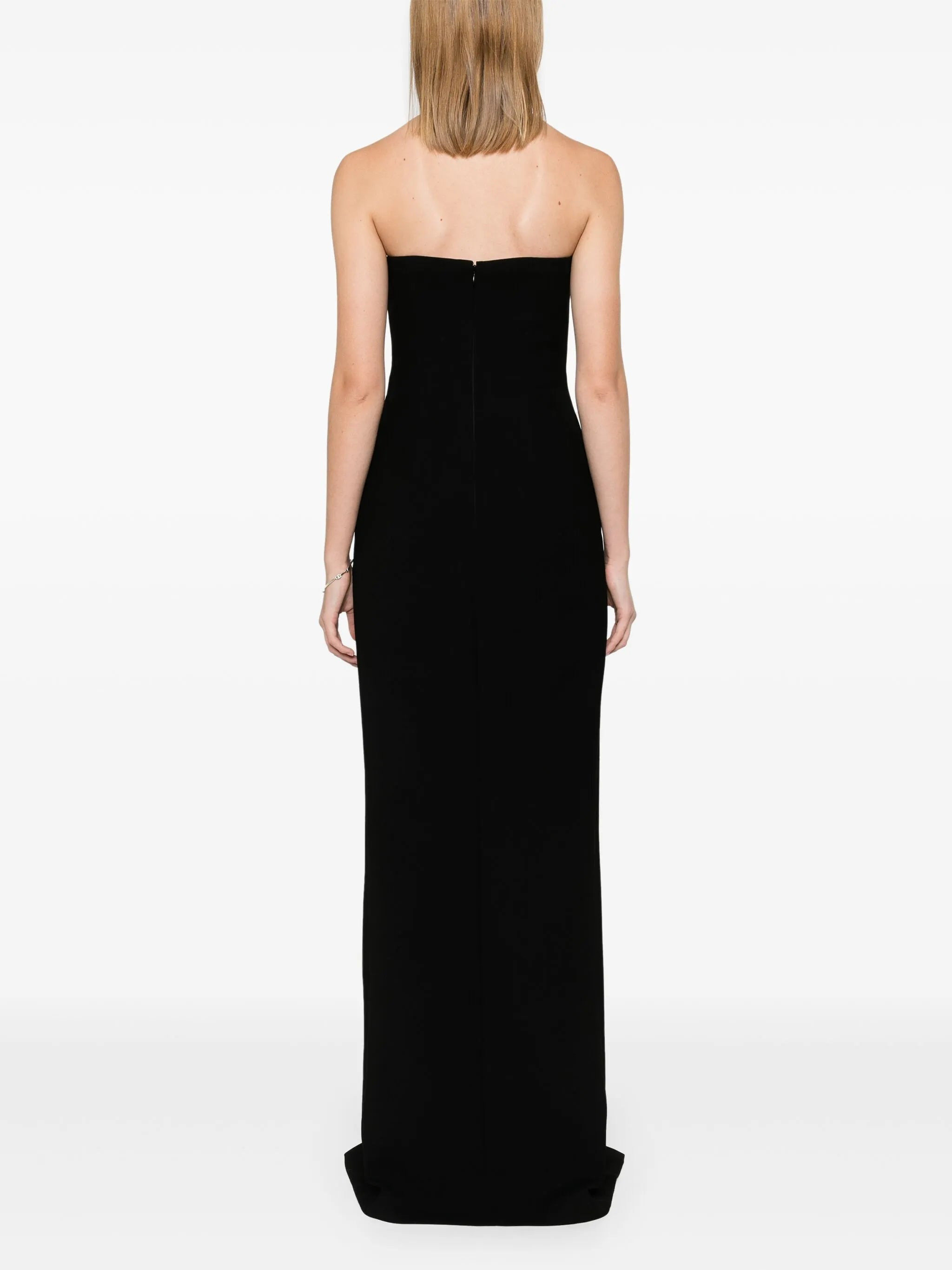 spike-neckline gown - 4