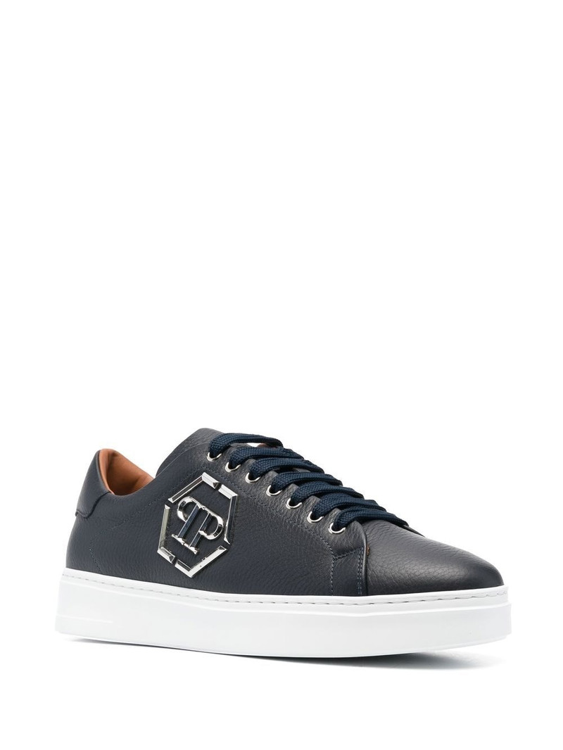 PHILIPP PLEIN leather low-top sneakers outlook