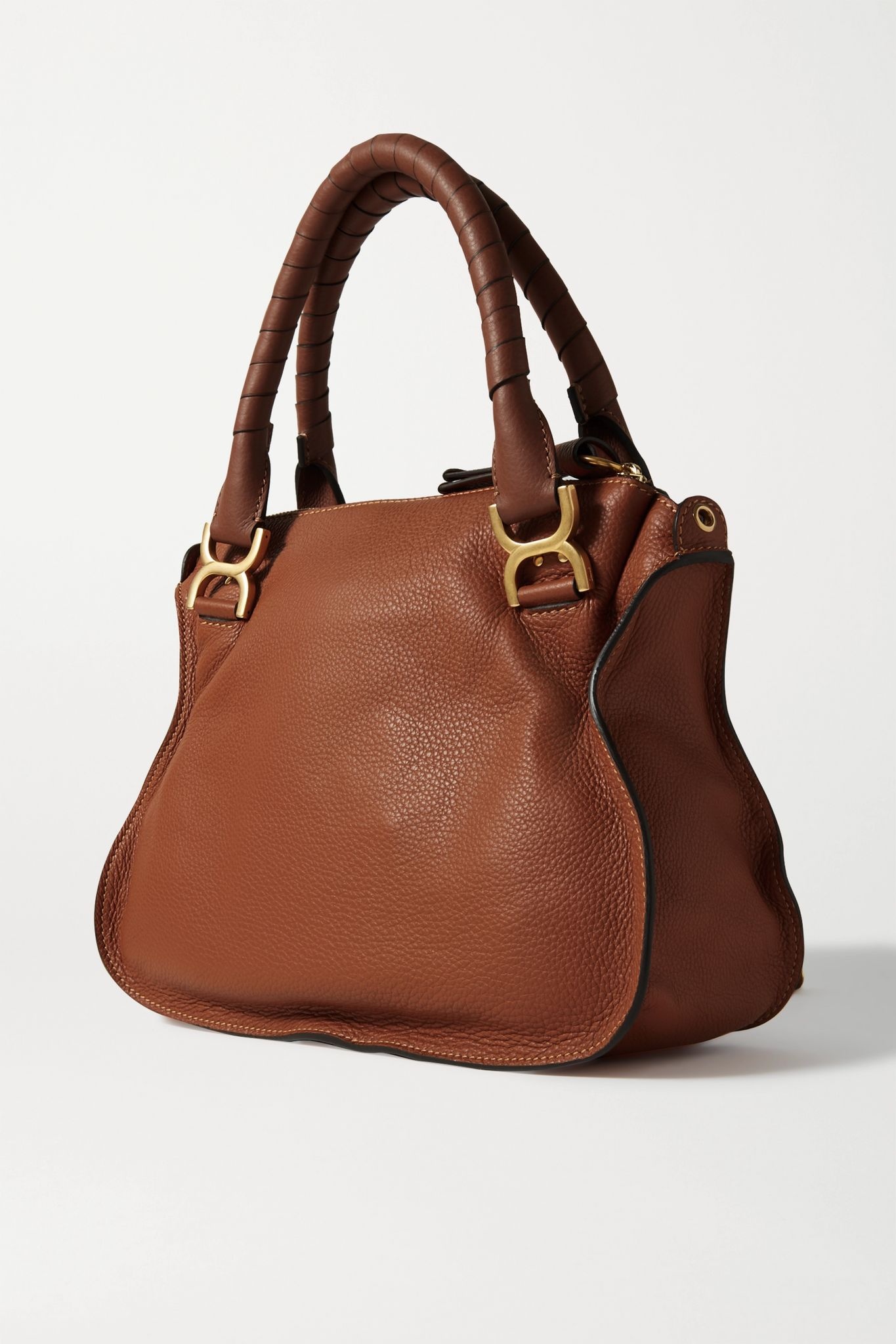 Marcie medium textured-leather tote - 3