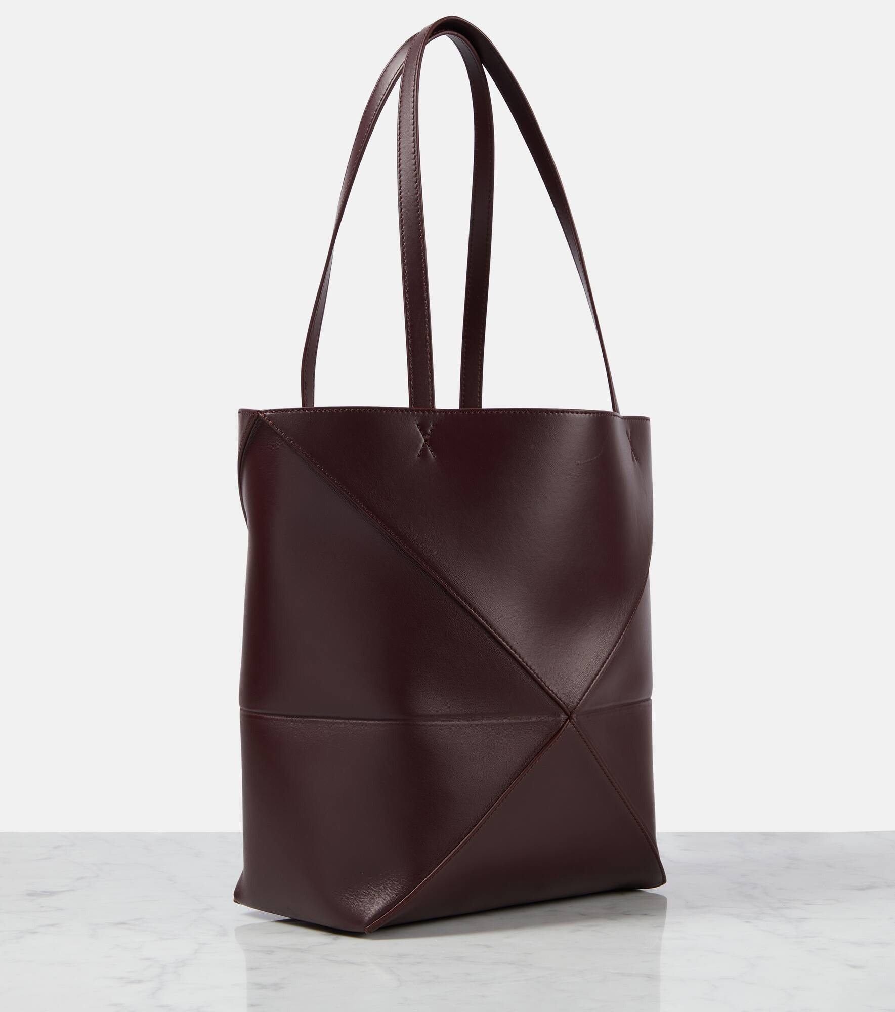 Puzzle Fold Medium leather tote bag - 4