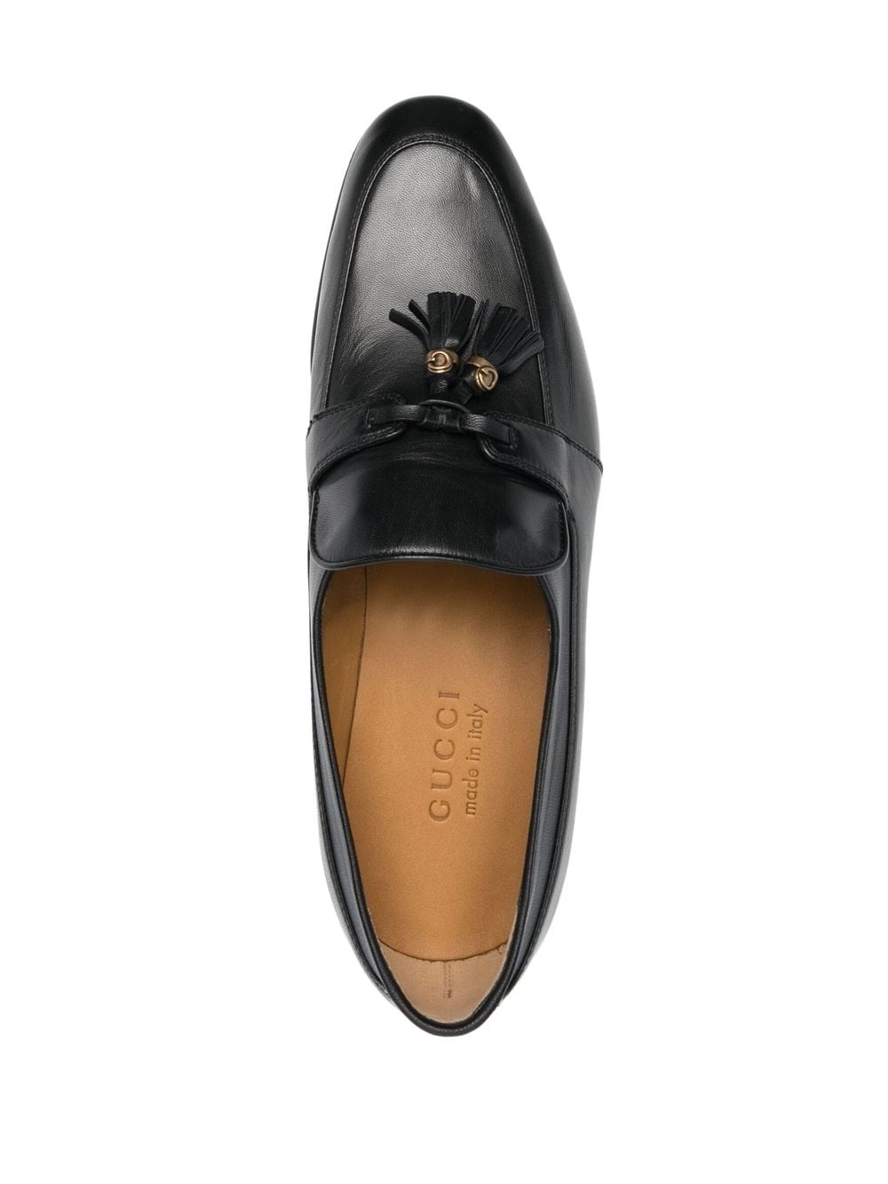 tassel-trim leather loafers - 4