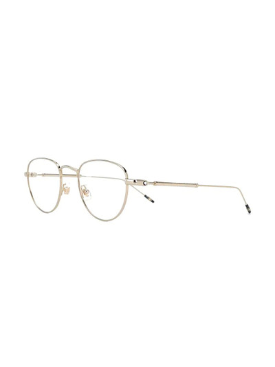 Montblanc embossed round frame glasses outlook