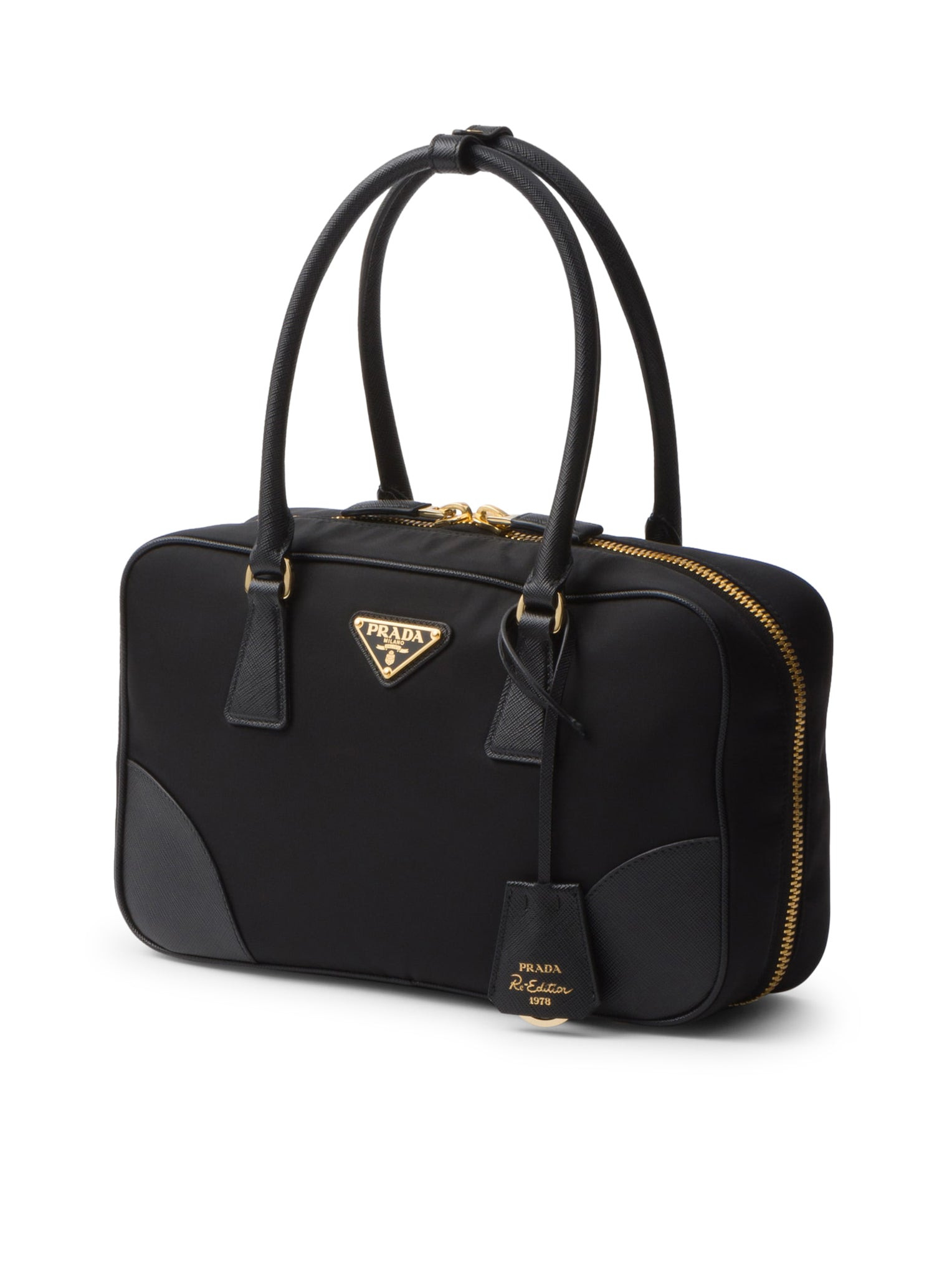 PRADA RE-EDITION 1978 MEDIUM TOP CASE IN RE-NYLON AND SAFFIANO - 3