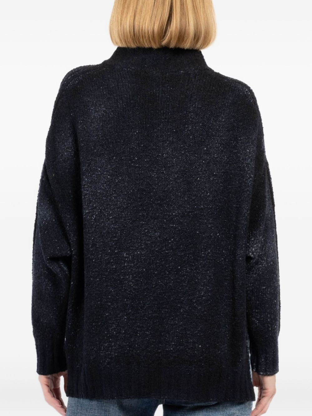 mock-neck sparkle knit sweater - 3
