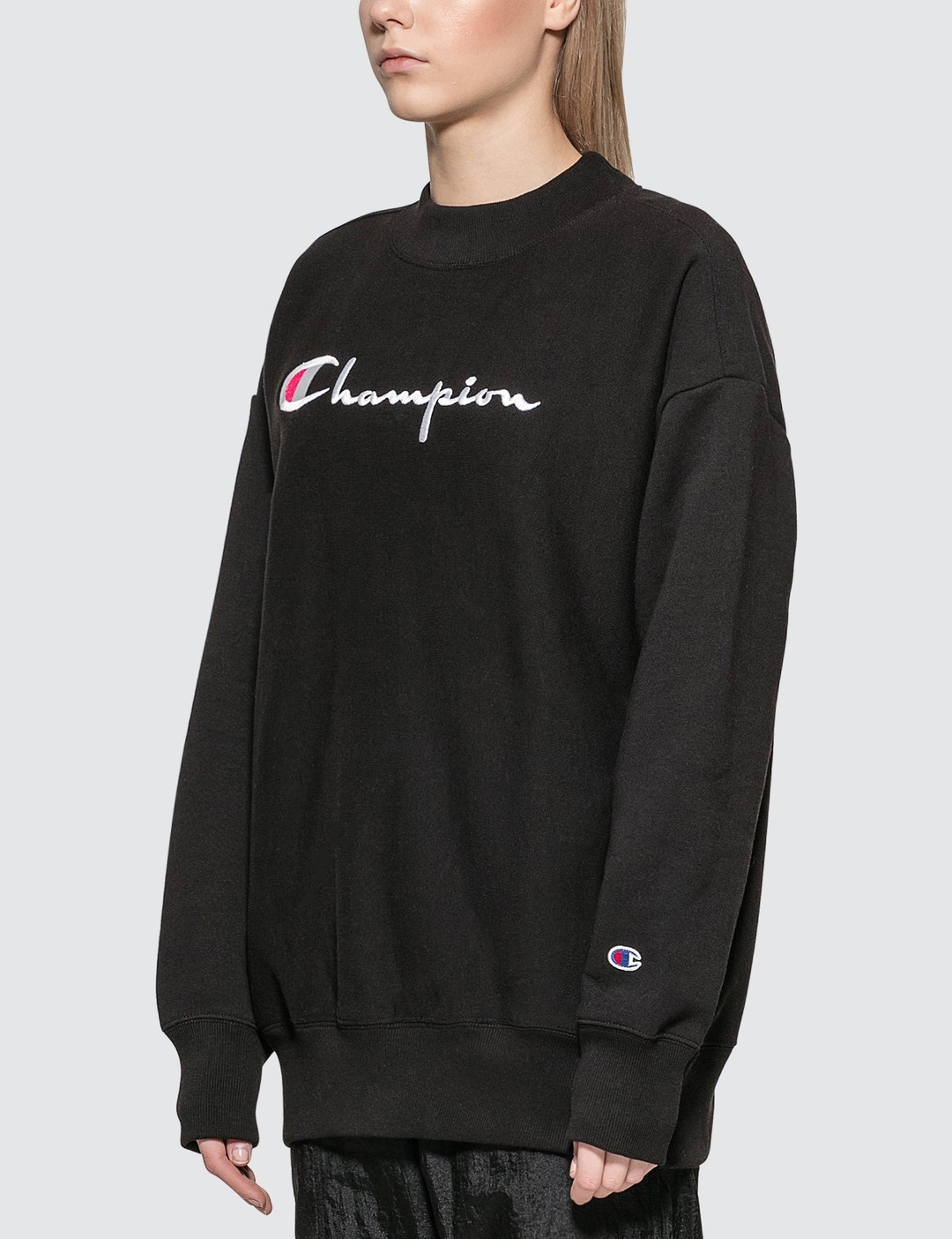 BIG SCRIPT OVERSIZED CREWNECK SWEATSHIRT - 2