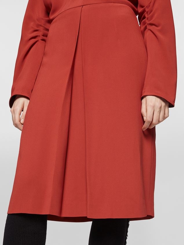 STRETCH CADY DRESS WITH LONG KIMONO SLEEVES - 5
