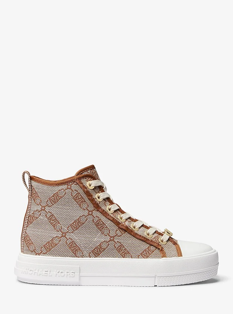Evy Empire Logo Jacquard High-Top Sneaker - 1