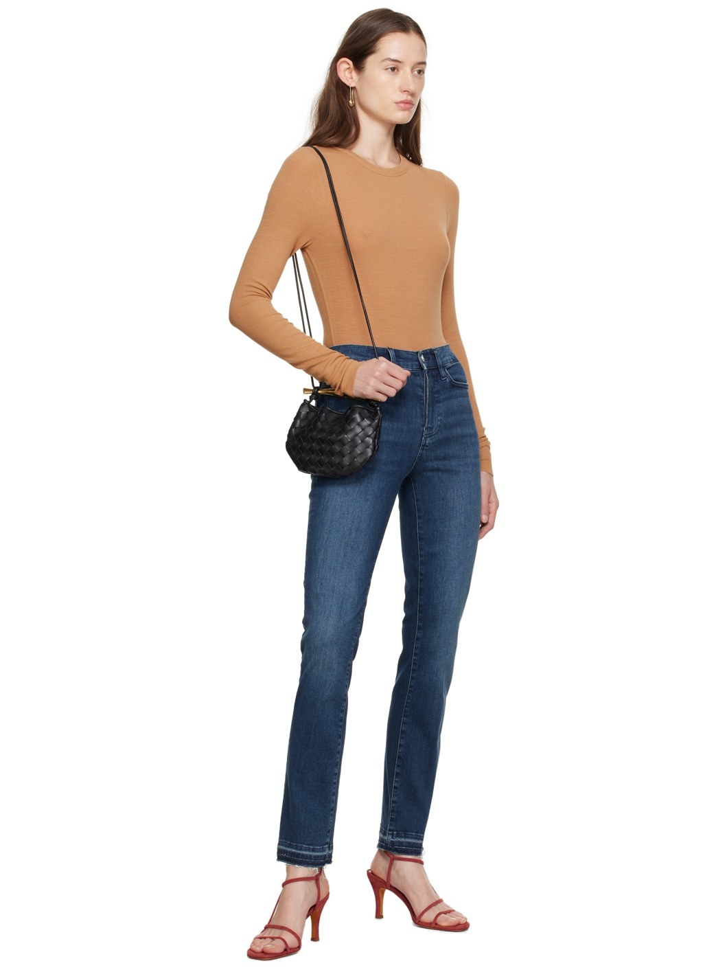 Tan Embroidered Long Sleeve T-Shirt - 5