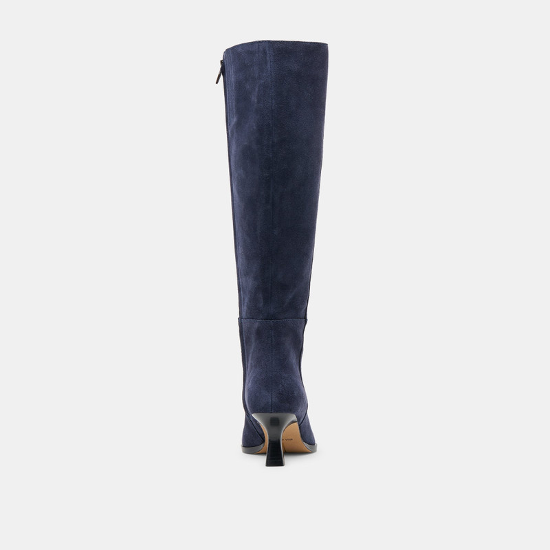 AUGGIE WIDE CALF BOOTS NAVY SUEDE 7