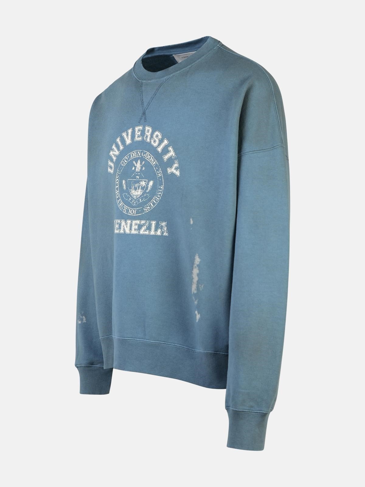 LIGHT BLUE COTTON SWEATSHIRT - 2