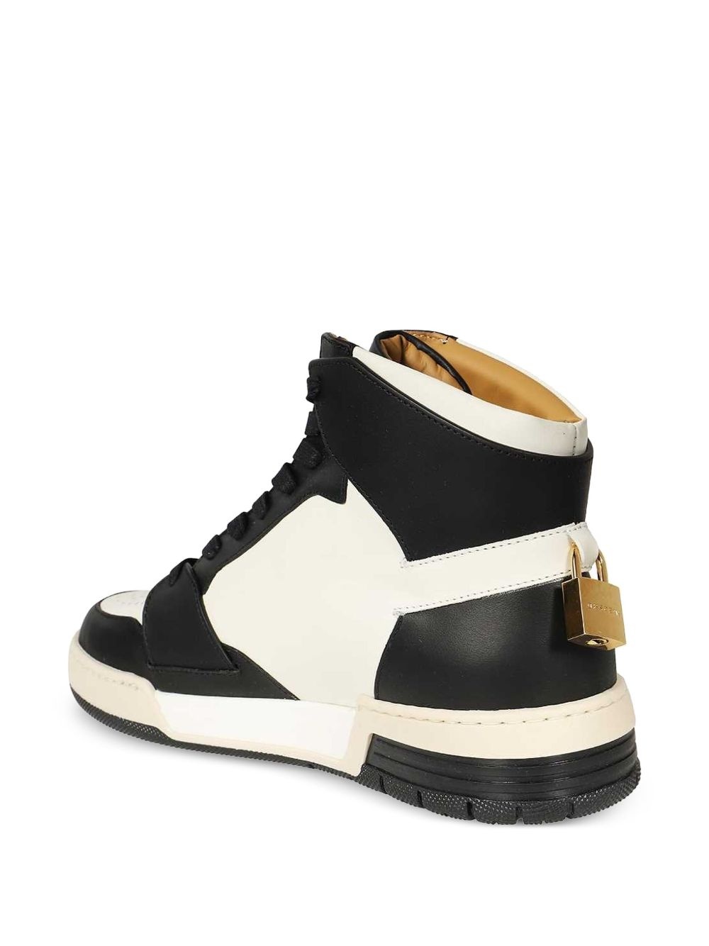 panelled high-top sneakers - 3