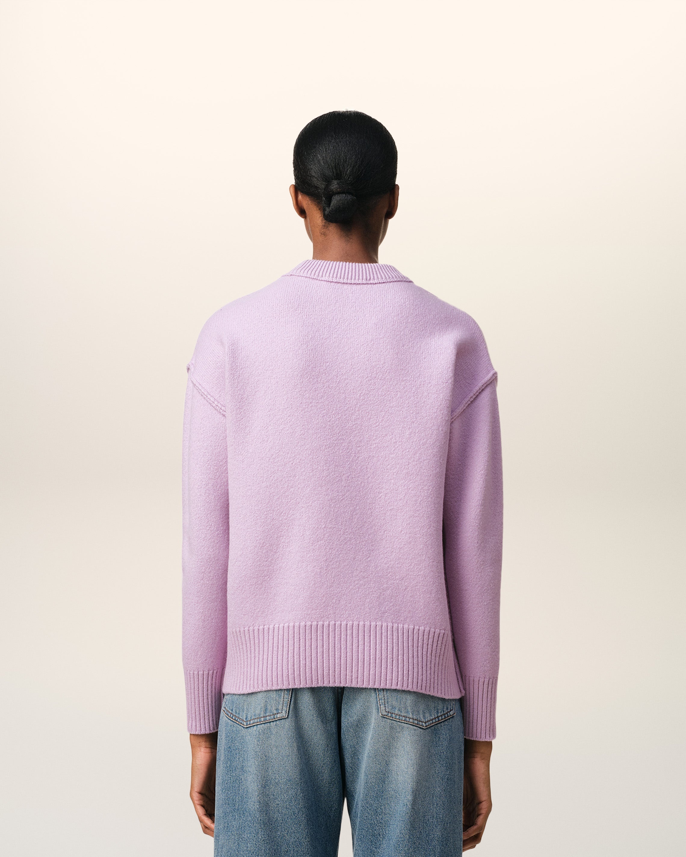 PURPLE WOOL AMI DE COEUR SWEATER - 5