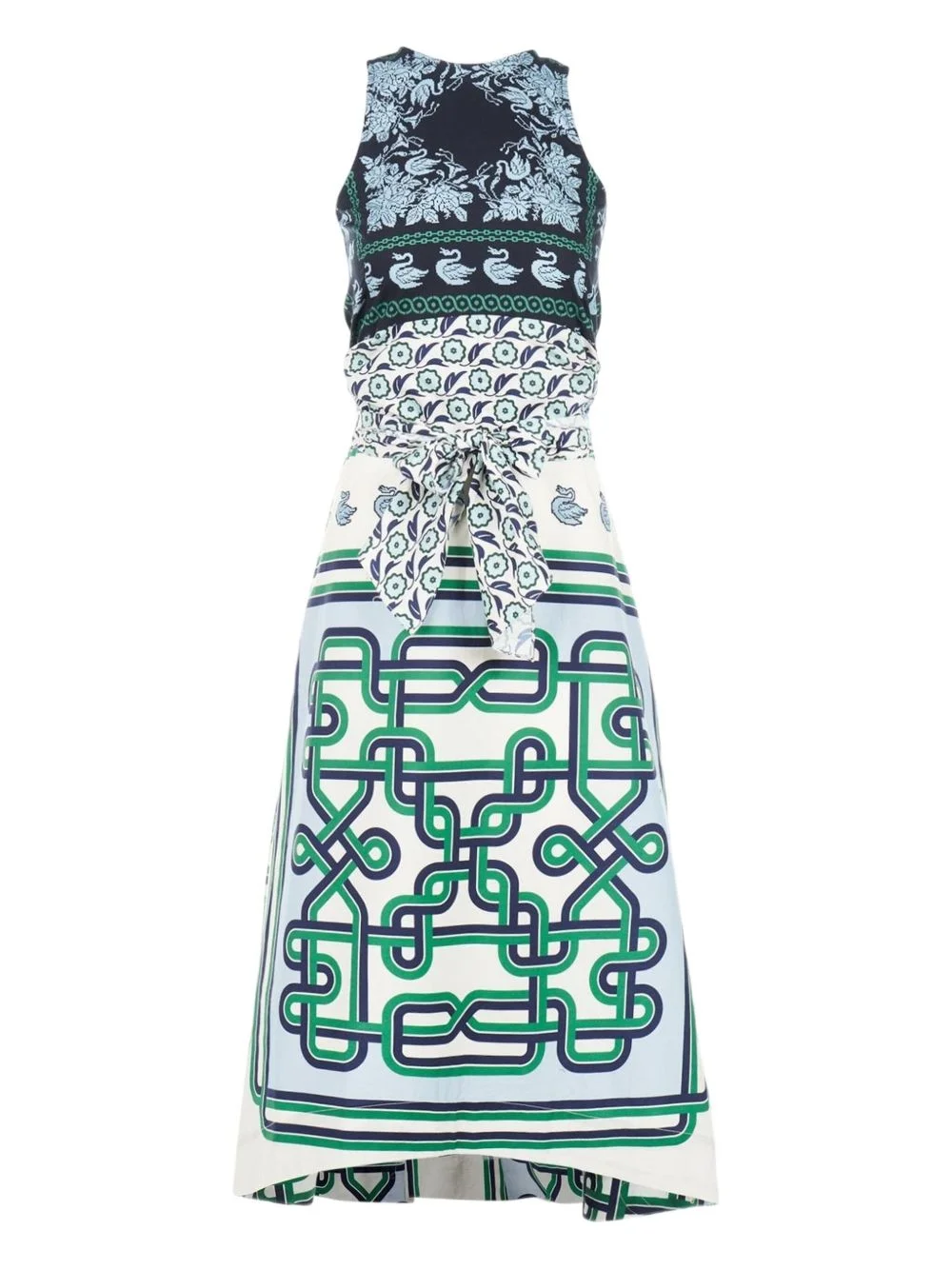 tie-waist printed maxi dress - 1