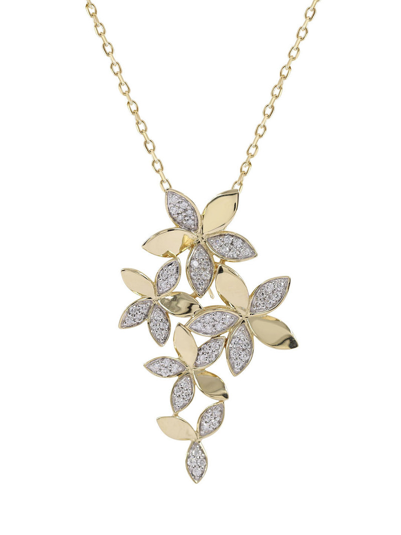 Marchesa WILD FLOWER YELLOW GOLD PENDANT NECKLACE outlook