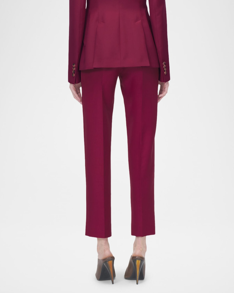 Certified Wool Mohair Slim-Leg Ankle Trousers 3