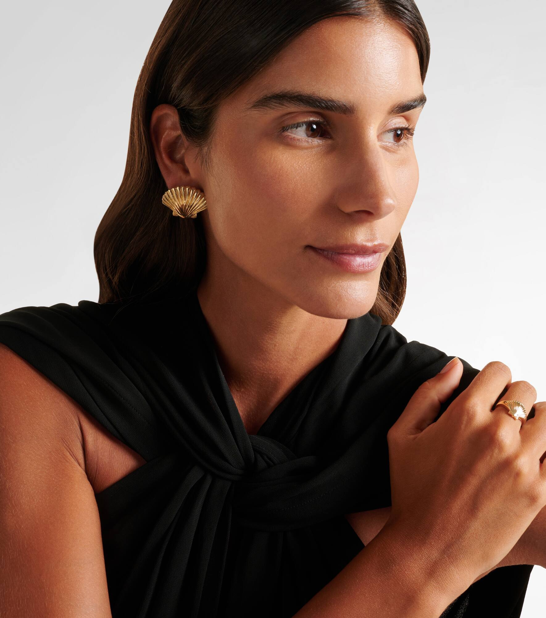 Venus Large 14kt gold earrings - 2