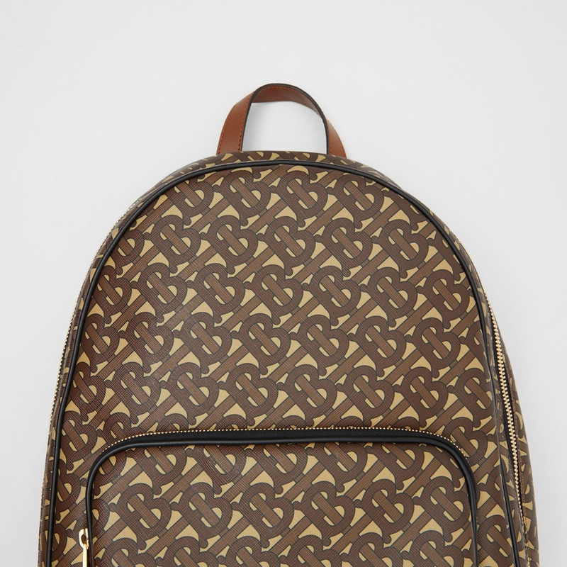 Burberry Monogram Print E-canvas and Leather Backpack outlook