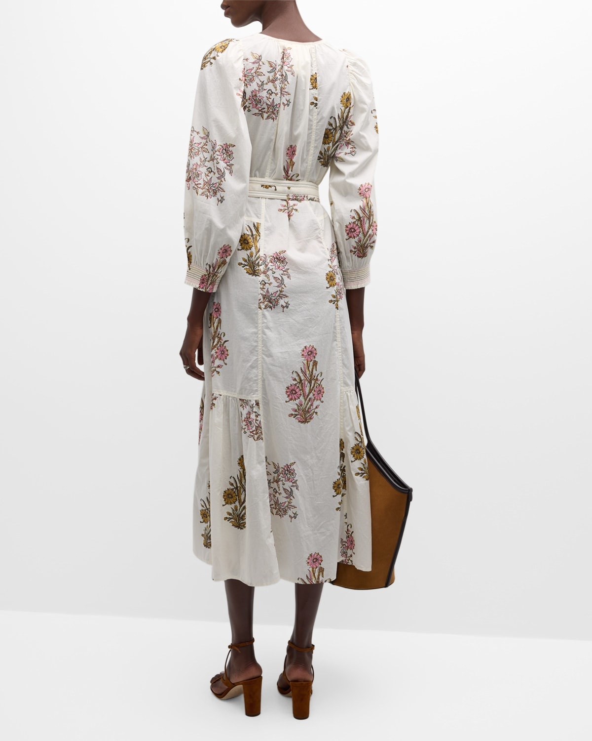 Darabelle Floral-Print Cotton Midi Dress - 4