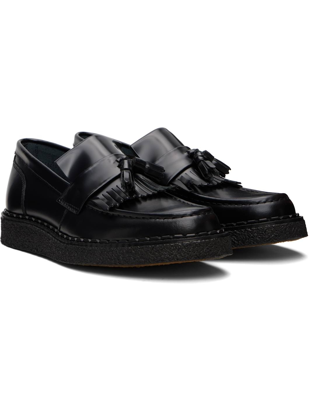 Black George Cox Leather Tassel Loafer Loafers - 4