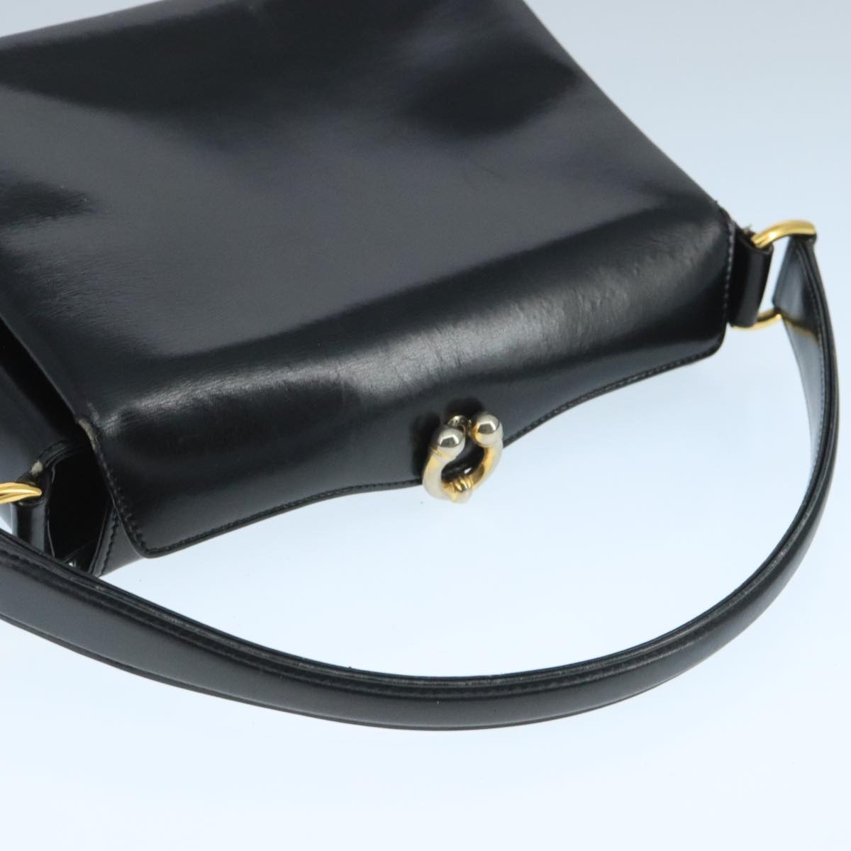 GUCCI Hand Bag Leather Black - 6