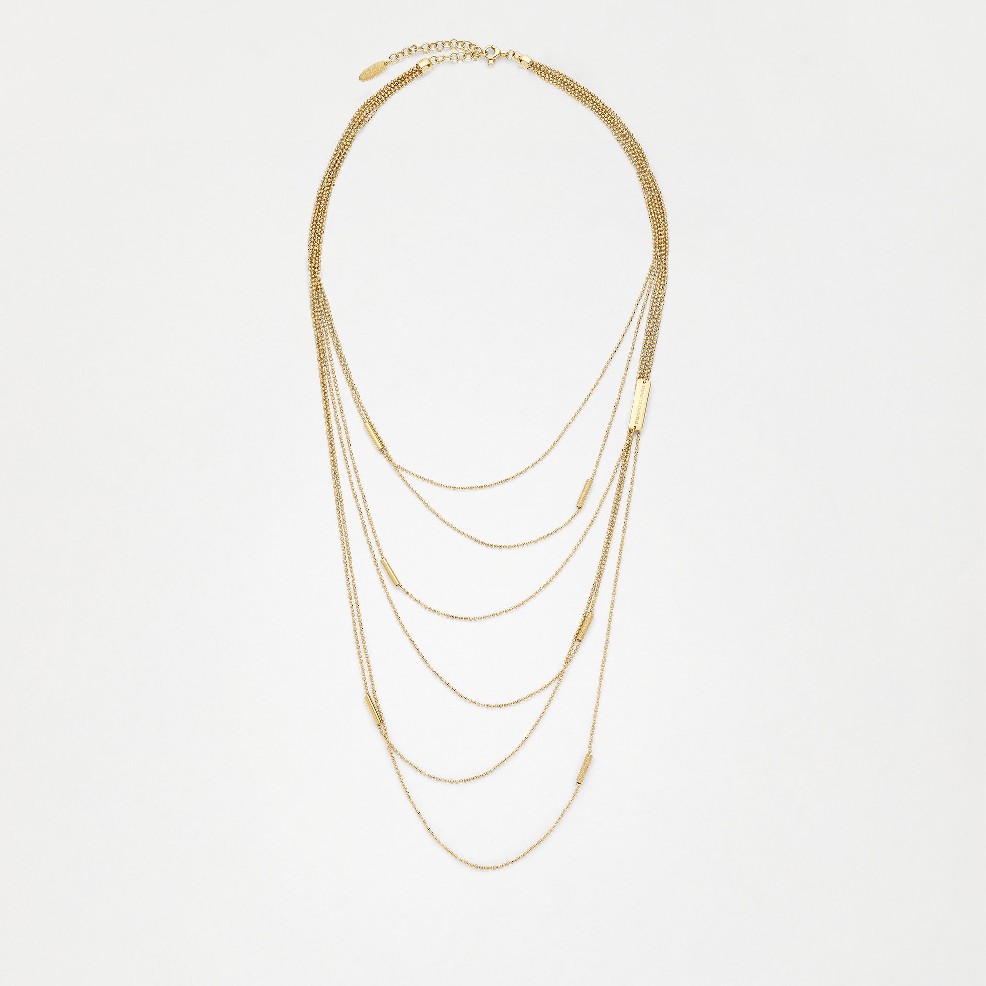 18k Gold necklace with 0.015ct Diamond - 4