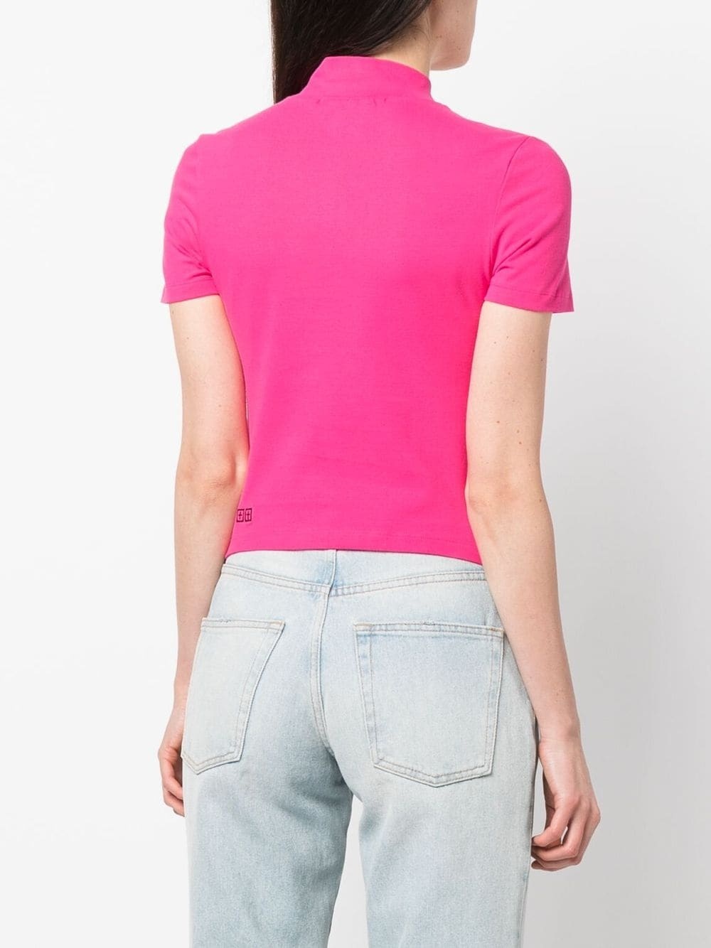 logo-print high-neck T-shirt - 4