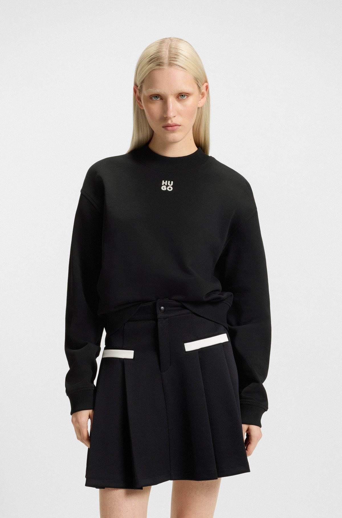 RELAXED-FIT COTTON-TERRY SWEATSHIRT WITH STACKED-LOGO EMBROIDERY - 2