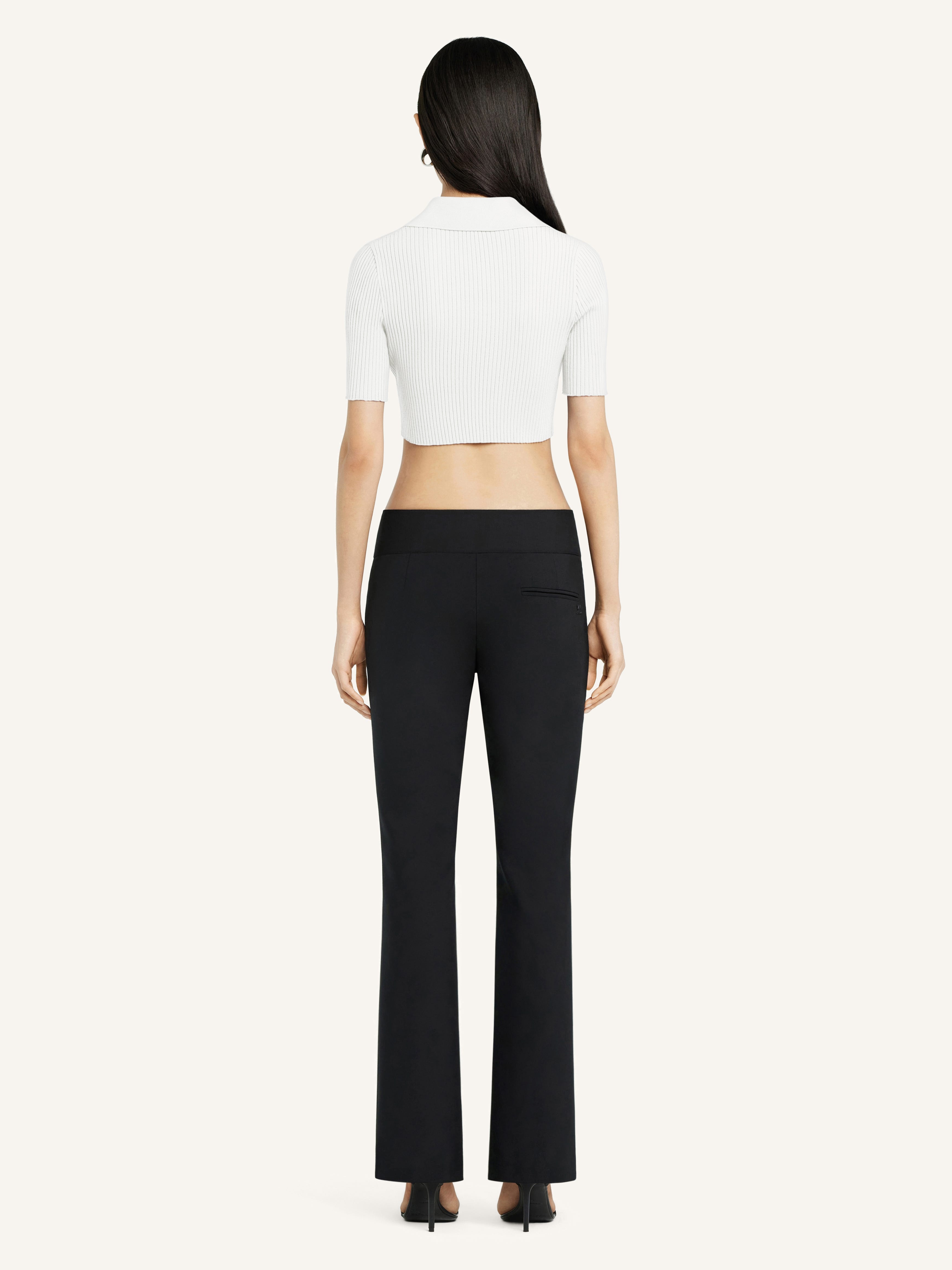 CROPPED KNIT POLO - 4