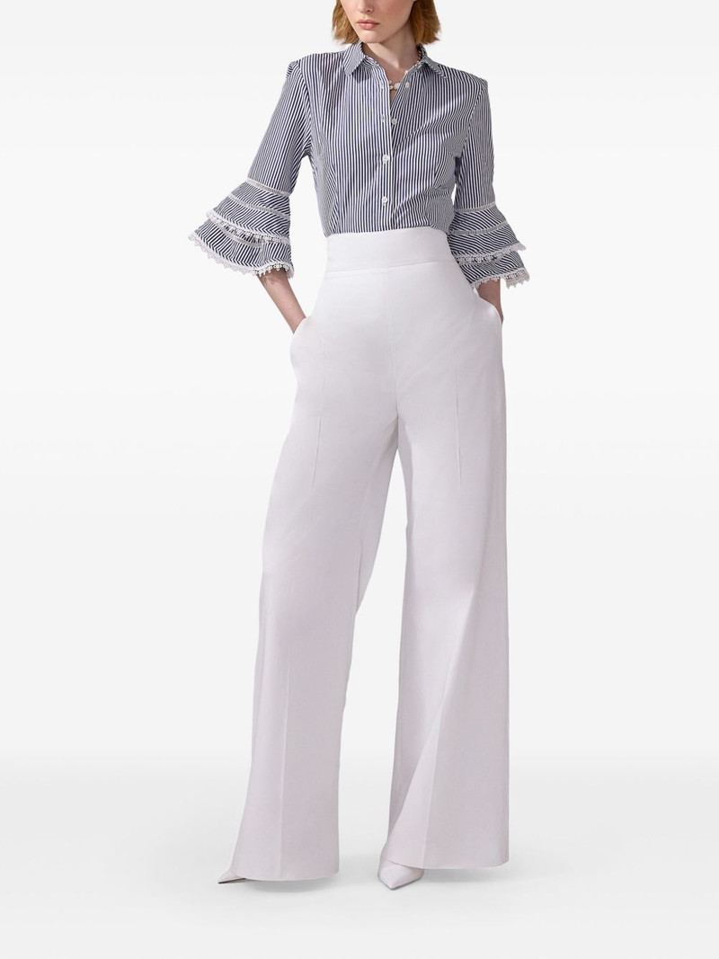 CAROLINA HERRERA lace-trim shirt outlook