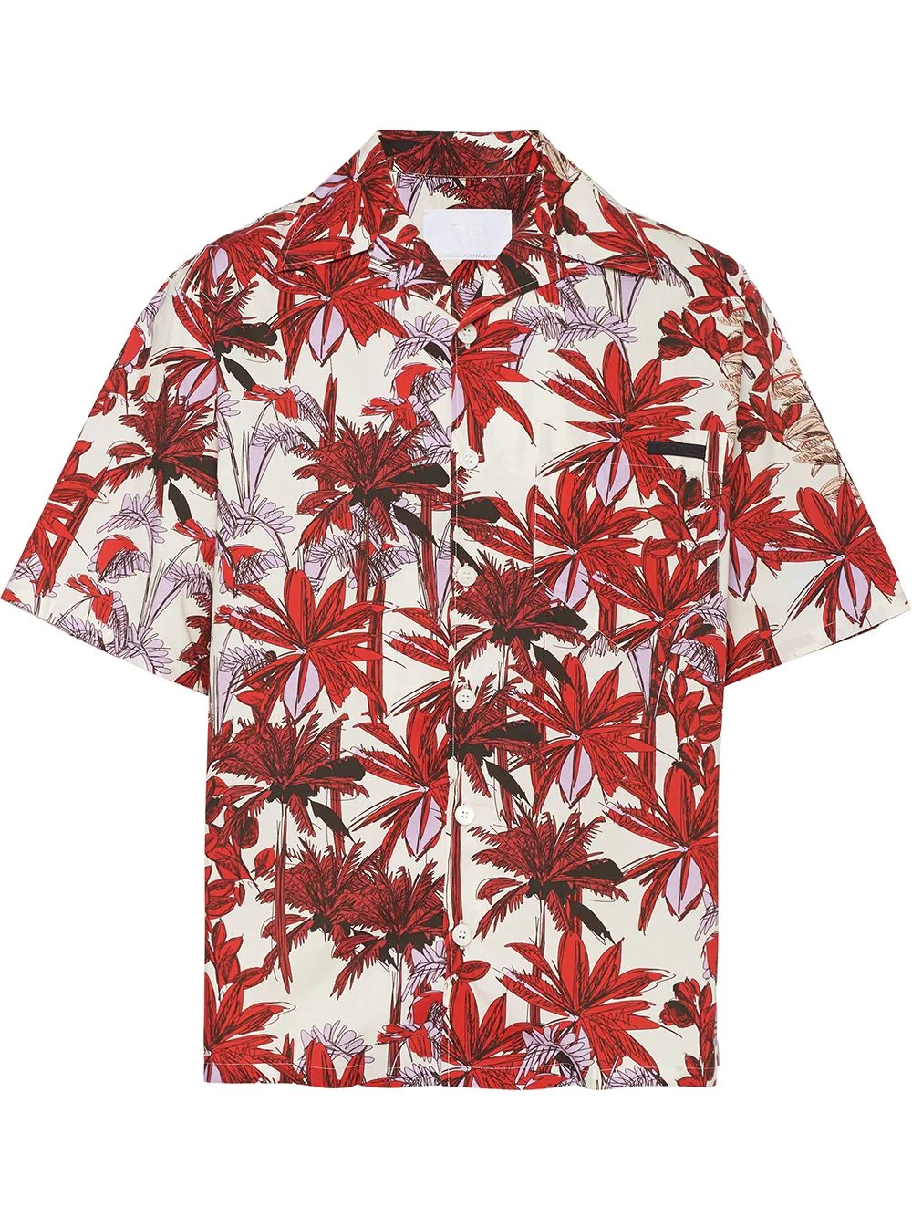 palm tree-printed shirt - 1