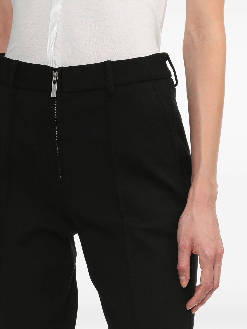 exposed-zip trousers - 5