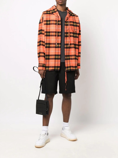 BUSCEMI check-print zip-up hoodie outlook