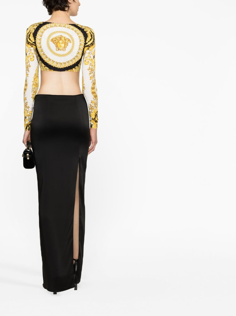 VERSACE Barocco-print crop top outlook