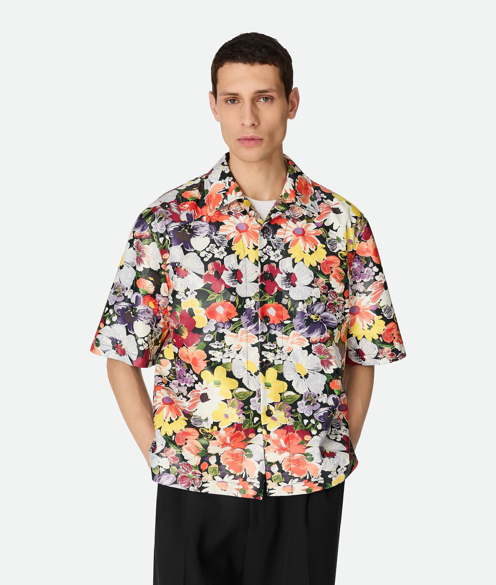 Printed Leather Shirt - 1