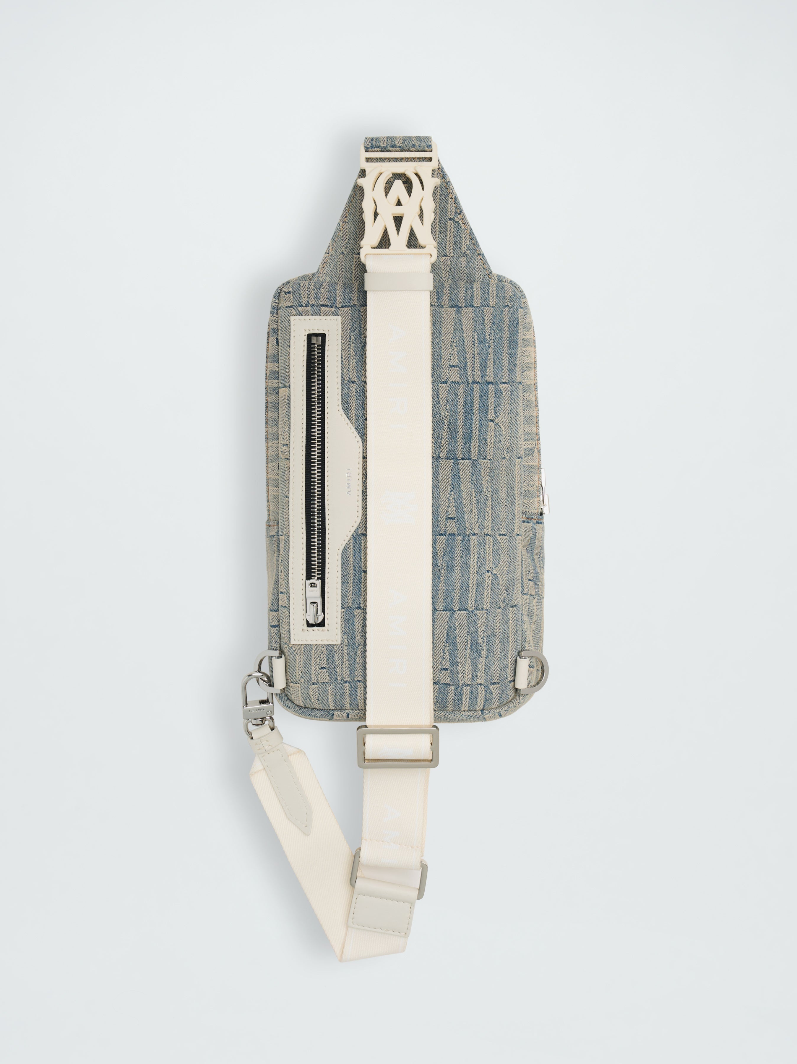 AMIRI JACQUARD DENIM SLING BAG - 2
