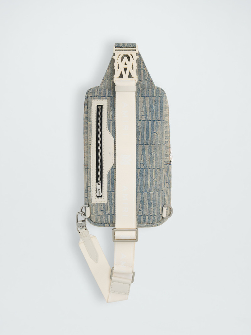 AMIRI AMIRI JACQUARD DENIM SLING BAG outlook