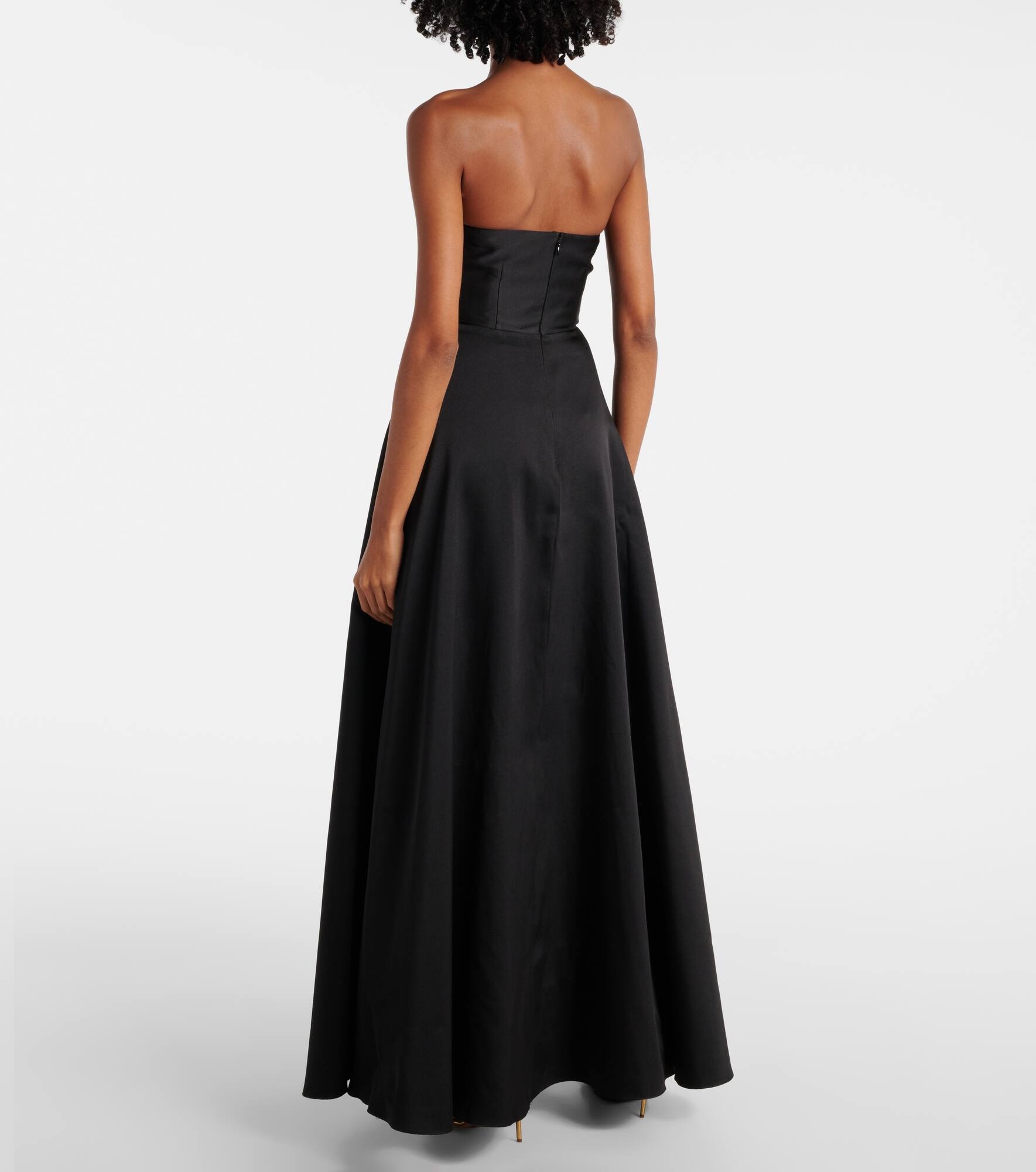 Strapless taffeta gown - 3