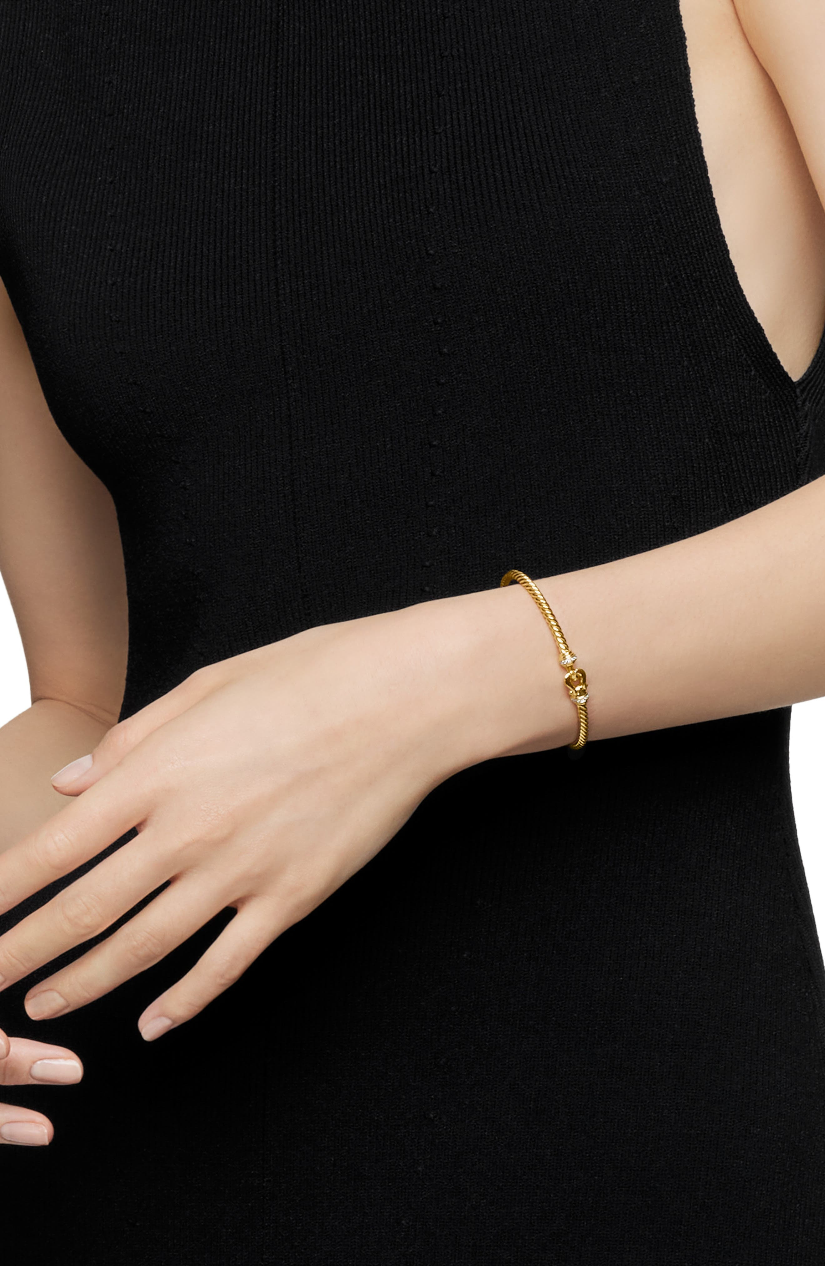 David Yurman Buckle Cablespira® 18K Yellow Gold & Diamond Bracelet, 3.5mm in Gold/Diamond at Nordstr - 6