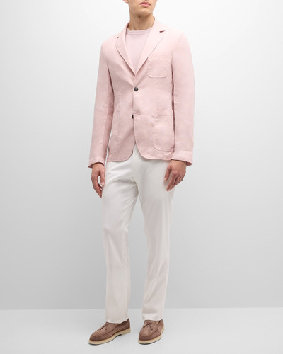 Canali Men's Linen Two-Button Blazer outlook
