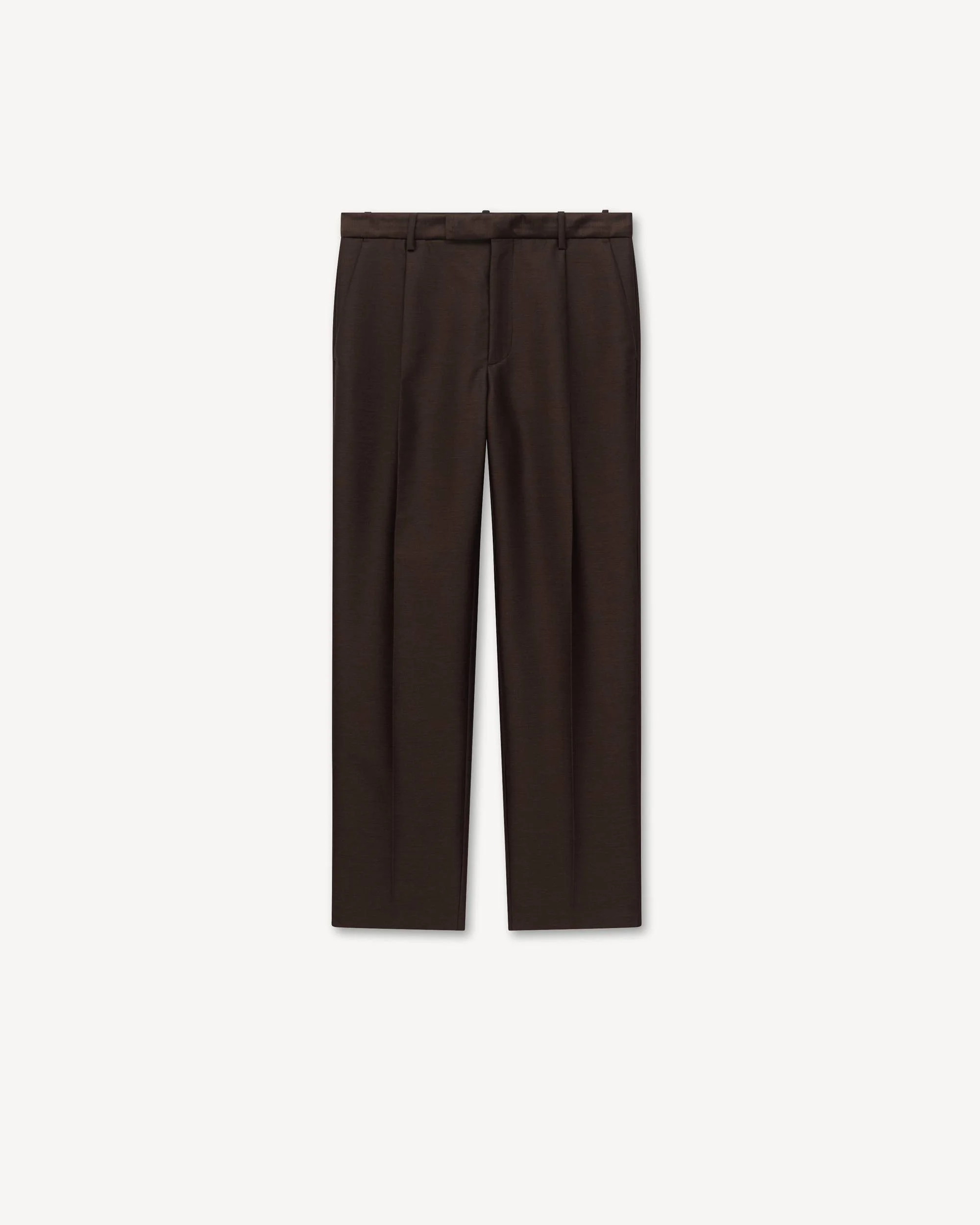 Tapered tailored pants in virgin wool and silk - 1