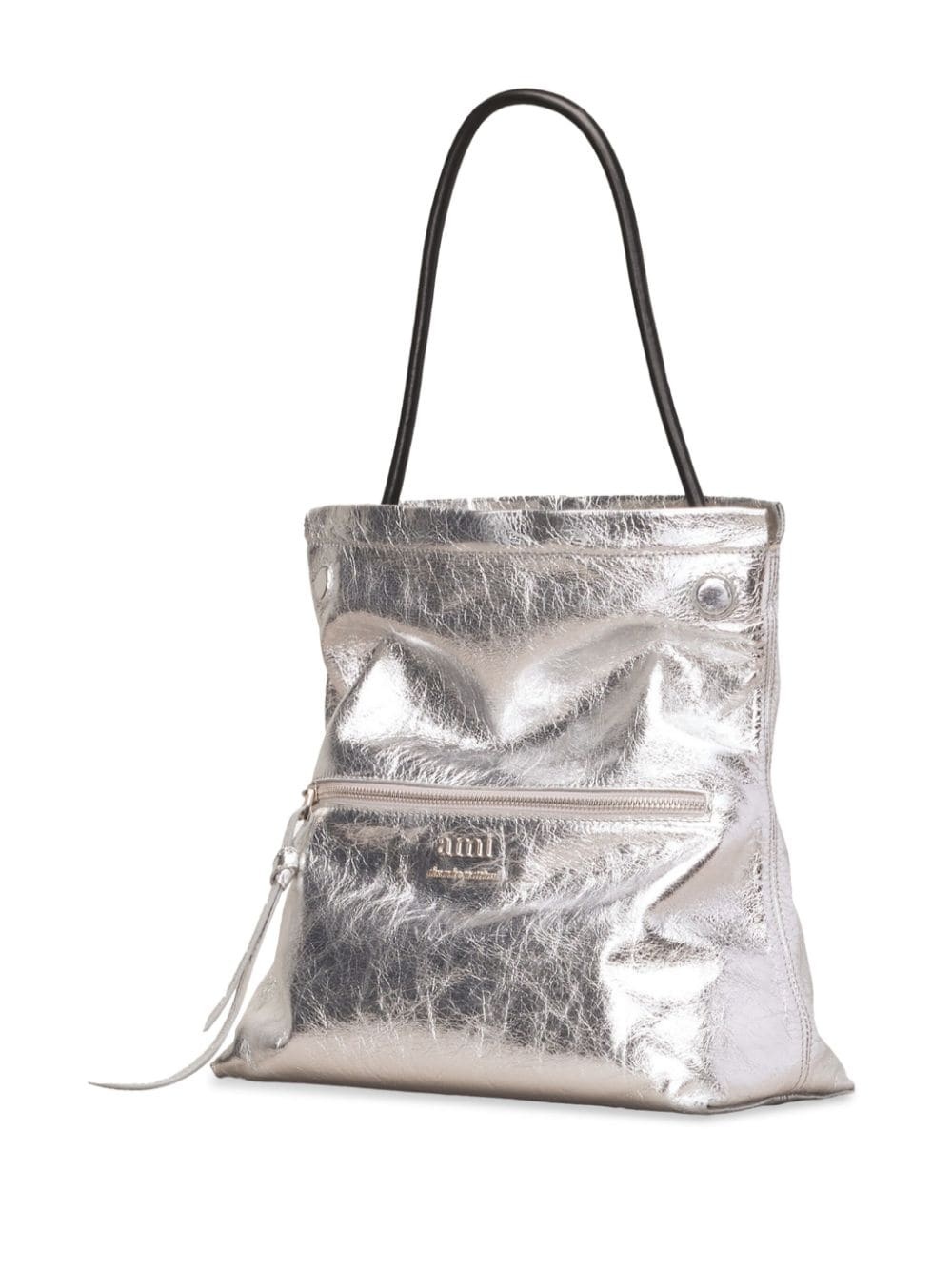 metallic folded shoulder bag - 5